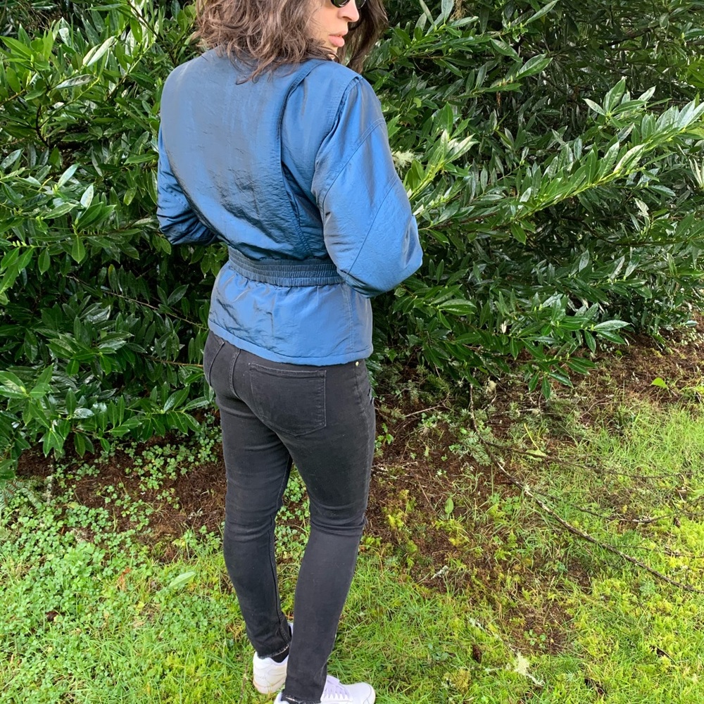 Robert John vintage iridescent blue ski jacket